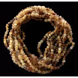 10 Raw Mix BAROQUE Baltic amber teething necklaces 38cm