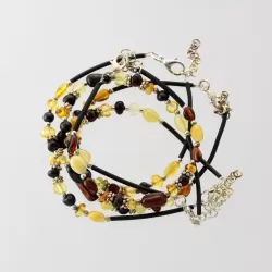 5 Baltic Amber Bangle Bracelets for Adults