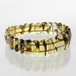 Sparkling pieces Baltic amber stretchy bracelet 18cm