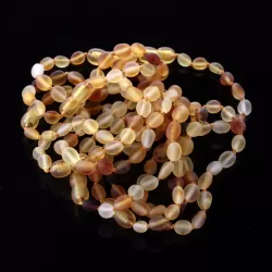 10 Raw Mix BEANS Baltic amber teething bracelets 15cm