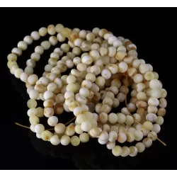 10 Raw White BAROQUE Baltic amber adult stretch bracelets 18cm