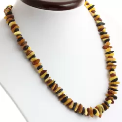 Raw Multi CHIPS Baltic amber necklace 47cm