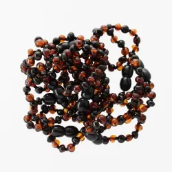 10 Multi BAROQUE Baltic amber teething bracelets 14cm