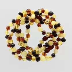 5 Multi BAROQUE Baltic amber adult bracelets 20cm