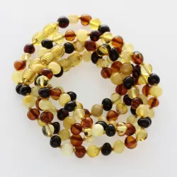 5 Multi BAROQUE Baltic amber adult bracelets 18cm