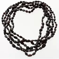 5 Raw Cherry BEANS Baltic amber adult necklaces 50cm