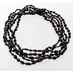 5 Raw Cherry BEANS Baltic amber adult necklaces 55cm