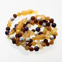 5 Raw Honey Gems Baltic Amber teething necklaces 14cm