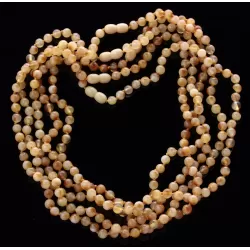 5 Butter ROUND beads Baltic amber adult necklaces 48cm