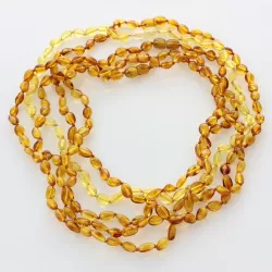 5 Honey BEANS Baltic amber adult wholesale necklaces 46cm