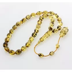 Islamic 33 Prayer OLIVE Baltic amber beads