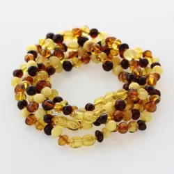 5 Multi Baltic Amber Anklets 25cm