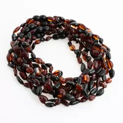 10 Multi BEANS Baby teething Baltic amber necklaces 33cm