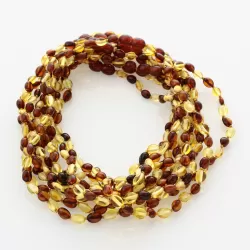 10 Multi BEANS Baby teething Baltic amber necklaces 33cm