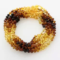 10 Rainbow BAROQUE Baltic amber teething necklaces 33cm