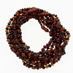 10 Multi BAROQUE teething Baltic amber necklaces 32cm