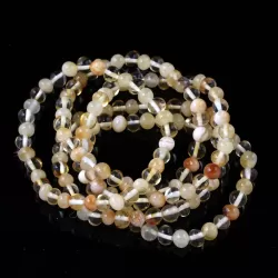 5 Multi Stretch BAROQUE Baltic amber adult bracelets 19cm