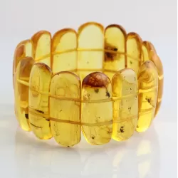 Large Baltic Amber Fossil stretch bracelet 20cm