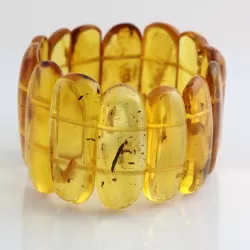 Large Baltic Amber Fossil stretch bracelet 20cm