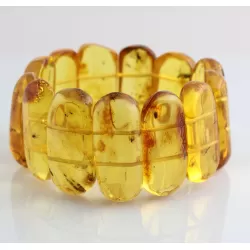 Large Baltic Amber Fossil stretch bracelet 20cm