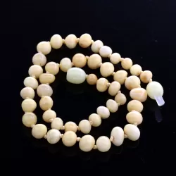 Milk Baltic Amber Teething Necklace For Babies 32cm