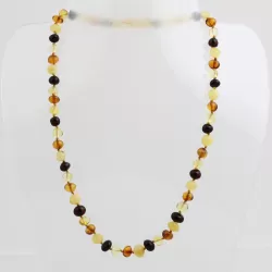 Multi BAROQUE Baltic amber necklace 45cm