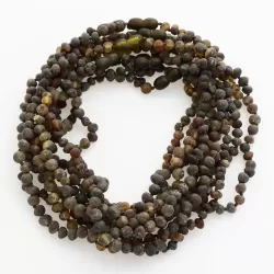 10 Raw Dark BAROQUE Children Baltic amber necklaces 36cm