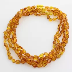 5 Honey BEANS Baltic amber adult necklaces 45cm