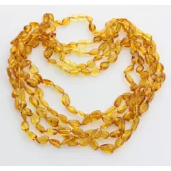 5 Honey BEANS Baltic amber adult necklaces 51cm