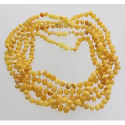 5 Butter BAROQUE Baltic amber adult necklaces 46cm