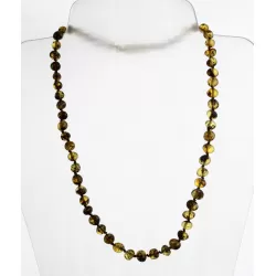 Green BAROQUE beads Baltic amber necklace 48cm