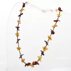 Lacey Baltic Amber Knotted Necklace 47cm