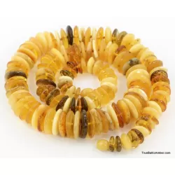 Butter buttons Baltic amber necklace 24in