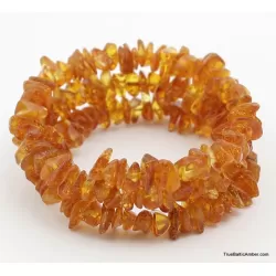 Memory wire Baltic amber bracelet