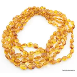 5 Honey larger BEANS Baltic amber adult wholesale necklaces