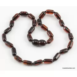 Cylinder beads HQ Baltic amber teething necklace