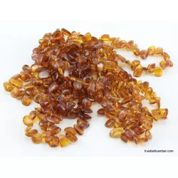 10 Cognac Leave  Baltic amber elastic adult bracelets