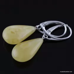 Butter drops Baltic amber earrings