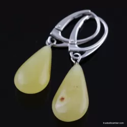 Butter drops Baltic amber earrings