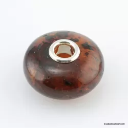 Cognac Baltic amber PANDORA style bead