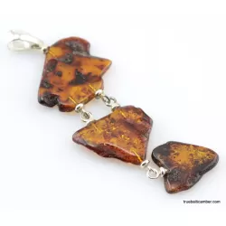 Nautral Baltic amber silver pendant