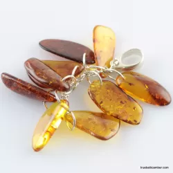 Dangling pieces Baltic amber pendant