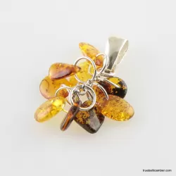 Dangling pieces Baltic amber pendant