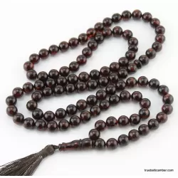 Islamic 99 ROUND beads prayer PRESSED Baltic amber rosary