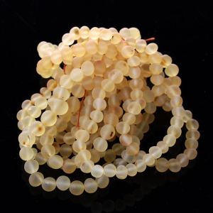 10 Raw Lemon BAROQUE Baltic amber adult stretch bracelets 19cm