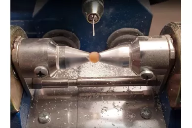 Amber bead drilling