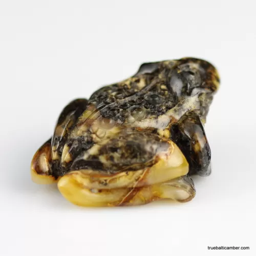 Carved Genuine BALTIC AMBER - Frog