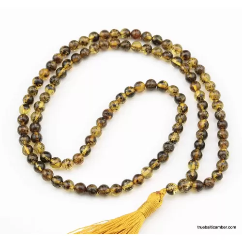 Tibetan Buddhist Mala Prayer 108 Baltic amber beads