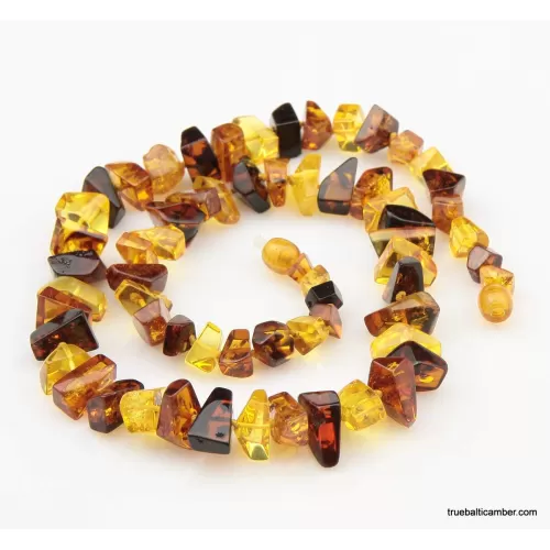 Cut Stones Baltic amber necklace