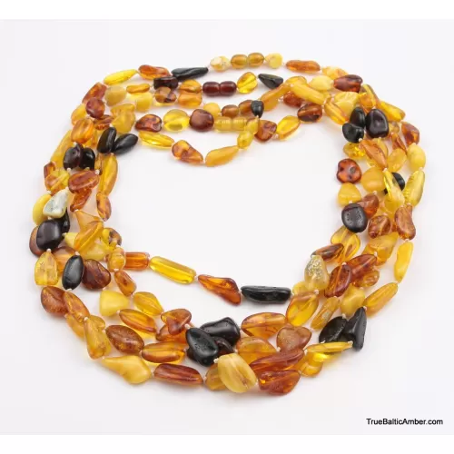 5 Multi Large BEANS Baltic amber adult wholesale necklaces